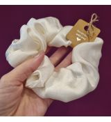 Saténová scrunchie gumička - champagne