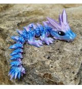 3D drak STŘEDNÍ fialovomodrý